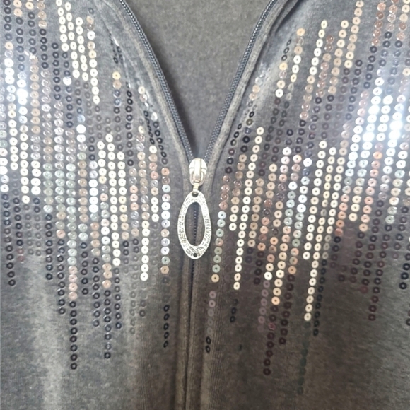 Activology Velour Sparkle Zip Jacket Size Extra Large - Picture 4 of 5